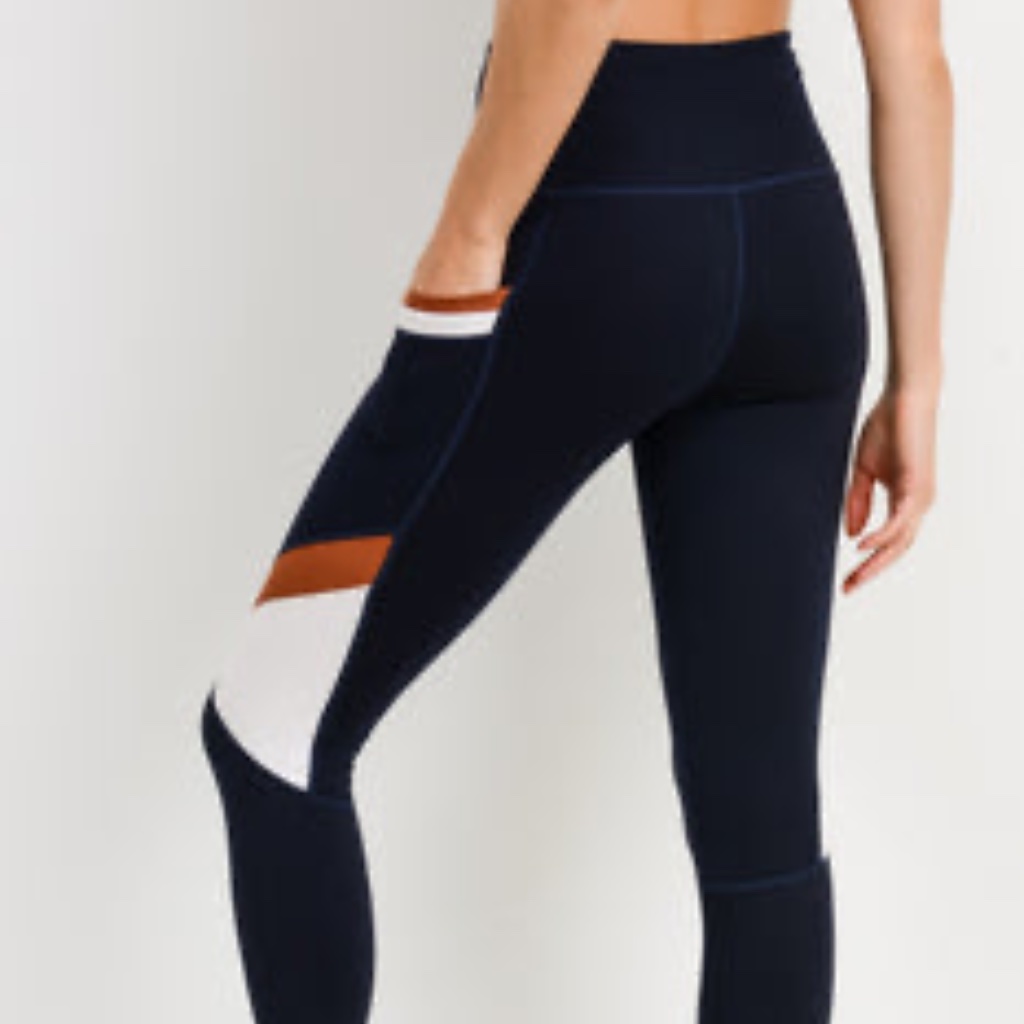 Highwaist Slanted Colorblock Leggings